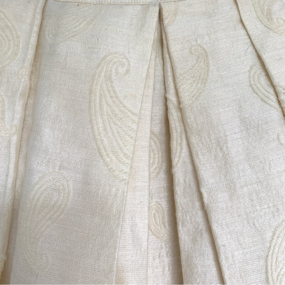 CLUB MONACO WHITE PAISLEY WOOL SKIRT Y2K - Picture 3 of 8